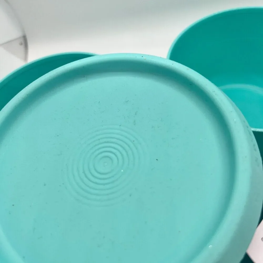 Tupperware 8pc (set of 4) Serve and Store Food Storage Canister Set blue teal